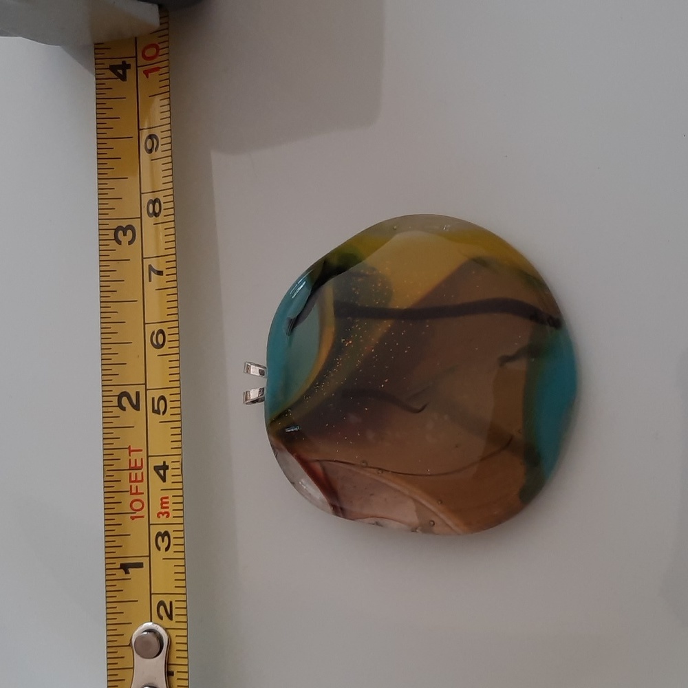 Glass puddle pendant